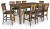 Ashley Broxtyn Light Brown Counter Height Dining Table and 8 Barstools Ashley Broxtyn Light Brown Counter Height Dining Table and 8 Barstools