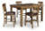 Ashley Broxtyn Light Brown Counter Height Dining Table and 4 Barstools Ashley Broxtyn Light Brown Counter Height Dining Table and 4 Barstools