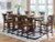 Ashley Anixburg Light Brown Dark Brown Counter Height Dining Table and 8 Barstools Ashley Anixburg Light Brown Dark Brown Counter Height Dining Table and 8 Barstools