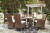 Ashley Beachcroft Black Light Gray Outdoor Dining Table and 6 Chairs
