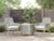 Ashley Seton Creek Gray 2 Outdoor Chairs with End Table