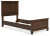 Ashley Danabrin Brown Twin Panel Bed with Mirrored Dresser, Chest and 2 Nightstands