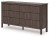 Ashley Cadmori Black White King Upholstered Panel Bed and Dresser