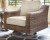 Ashley Beachcroft Beige Outdoor Swivel Lounge with Cushion