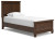 Ashley Danabrin Brown Twin Panel Bed with Mirrored Dresser and 2 Nightstands