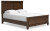 Ashley Danabrin Brown Queen Panel Bed with Mirrored Dresser, Chest and 2 Nightstands