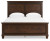 Danabrin Brown Queen Panel Bed with Mirrored Dresser and 2 Nightstands