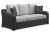 Ashley Beachcroft Black Light Gray Outdoor Sofa with 2 Lounge Chairs