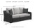 Ashley Beachcroft Black Light Gray Outdoor Sofa with 2 Lounge Chairs