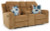 Ashley Kanlow Honey Reclining Loveseat with Console