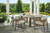 Ashley Serene Bay Dark Brown Outdoor Dining Table and 6 Chairs P671/625/602A(3)