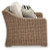 Ashley Beachcroft Beige Outdoor Loveseat with Cushion