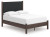 Ashley Cadmori Brown Full Upholstered Panel Platform Bed, Chest and Nightstand