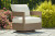 Ashley Serene Bay Dark Brown White 2 Outdoor Lounge Chairs with End Table