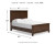 Danabrin Brown Full Panel Bed with Mirrored Dresser