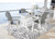 Ashley Transville Gray White Outdoor Counter Height Dining Table and 4 Barstools