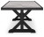 Ashley Beachcroft Black Light Gray Outdoor Dining Table and 6 Chairs