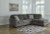 Ashley Lonoke Gunmetal 2-Piece Sectional with Chaise