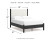 Ashley Cadmori Black White Full Upholstered Panel Bed, Dresser, Mirror and Chest