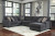 Benchcraft Tracling Slate 3-Piece Sectional with LAF Sofa, Armless Loveseat and RAF Chaise