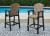 Ashley Fairen Trail Black Driftwood Outdoor Bar Table and 2 Barstools