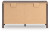 Ashley Cadmori Black White Full Upholstered Panel Bed and Dresser