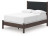 Ashley Cadmori Black White Full Upholstered Panel Bed and Dresser