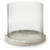 Ashley Saskia Clear Beige Candle Holder