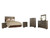 Ashley Juararo Dark Brown Queen Panel Headboard Bed with Mirrored Dresser, Chest and 2 Nightstands