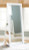 Ashley Evesen Black Floor Standing Mirror/Storage