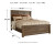 Juararo Dark Brown Queen Panel Headboard Bed with Mirrored Dresser