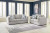 Benchcraft Evansley Pewter Sofa, Loveseat, Chair and Ottoman