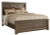 Ashley Juararo Dark Brown Queen Panel Bed with Mirrored Dresser and 2 Nightstands