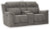 Ashley Next-Gen DuraPella Slate Adjustable Power Reclining Loveseat with Console