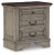 Lodenbay Antique Gray California King Panel Bed with Mirrored Dresser, Chest and 2 Nightstands
