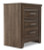 Ashley Juararo Dark Brown King/California King Panel Headboard Bed with Mirrored Dresser and 2 Nightstands