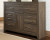 Juararo Dark Brown King/California King Panel Headboard Bed with Dresser
