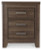 Juararo Dark Brown King Poster Bed with Mirrored Dresser and Nightstand