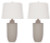 Cylener Off White 2-Piece Table Lamp Set