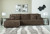 Ashley Top Tier Chocolate 3-Piece Reclining Sectional Sofa Chaise