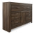 Ashley Juararo Dark Brown King Panel Bed with Dresser