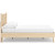 Ashley Cabinella Tan Queen Platform Panel Bed and 2 Nightstands
