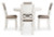 Ashley Erinberg Antique White Dining Table and 4 Chairs (Set of 5)