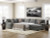 Ashley Newellen Greystone 3-Piece Sleeper Sectional with Chaise