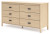 Ashley Cabinella Tan Full Platform Panel Bed and Dresser