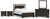 Ashley Covetown Dark Brown Queen Panel Bed, Dresser, Mirror and 2 Nightstands