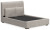 Ashley Cabalynn Light Brown Queen Upholstered Bed with Mirrored Dresser, Chest and 2 Nightstands