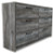 Baystorm Gray King Panel Bed with 2 Storage Drawers with Dresser