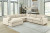 Elyza Linen 5-Piece Sectional with Ottoman