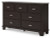 Covetown Dark Brown King Panel Bed with Dresser